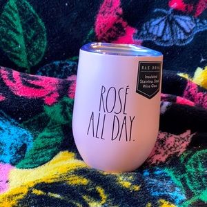 🍷Rae Dunn 12 oz Pink Insulated Wine Tumbler